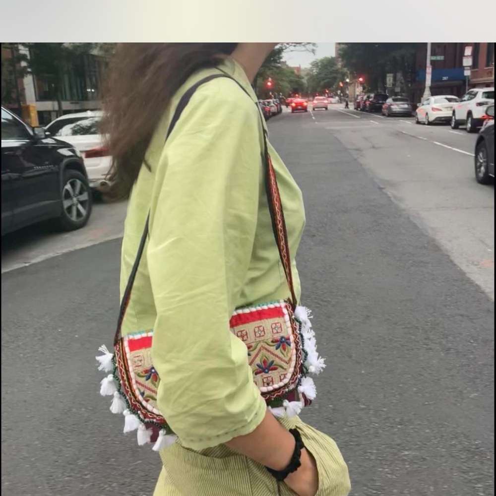 Embroidered Multicolor Crossbody Bag